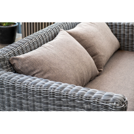 "Капучино" диван из искусственного ротанга двухместный, цвет графит