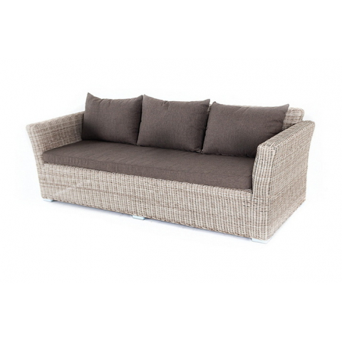 Диван Капучино из искусственного ротанга трехместный цвет бежевый