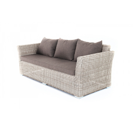 Диван Капучино из искусственного ротанга трехместный цвет бежевый