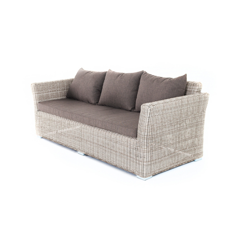 Диван Капучино из искусственного ротанга трехместный цвет бежевый
