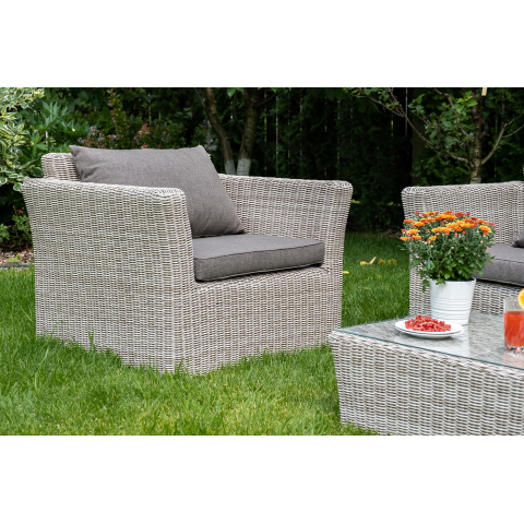 Кресло Капучино из искусственного ротанга, цвет бежевый