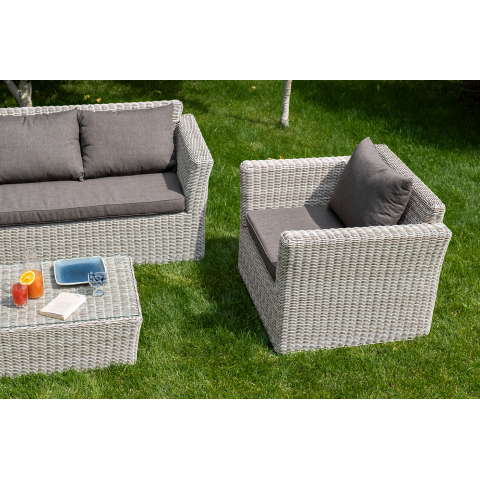 Кресло Капучино из искусственного ротанга, цвет бежевый