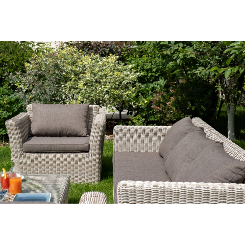 Кресло Капучино из искусственного ротанга, цвет бежевый