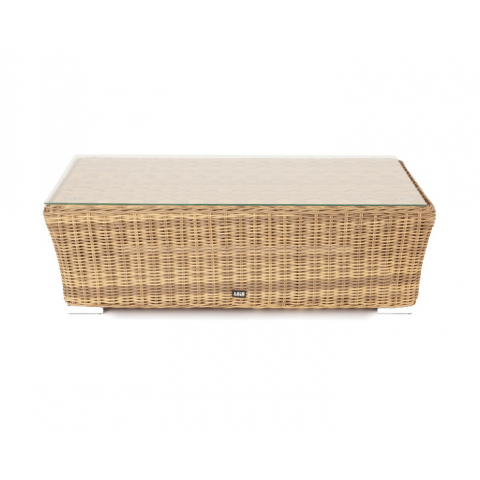 "Капучино" журнальный столик из искусственного ротанга, цвет соломенный