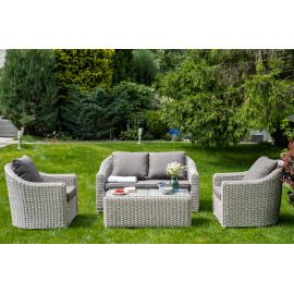 "Кон Панна" диван из искусственного ротанга двухместный, цвет бежевый