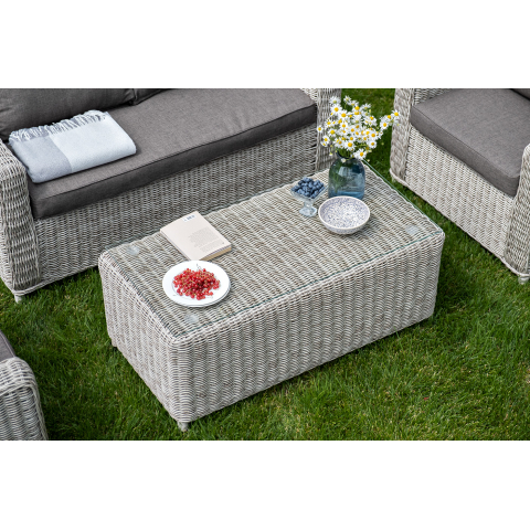 "Кон Панна" столик журнальный из искусственного ротанга, цвет бежевый