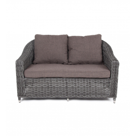 "Кон Панна" диван из искусственного ротанга двухместный, цвет графит