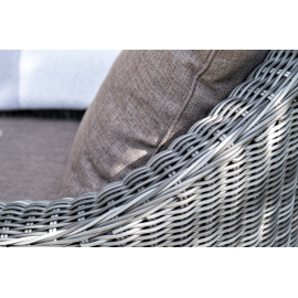 "Кон Панна" диван из искусственного ротанга двухместный, цвет графит