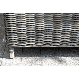 "Кон Панна" диван из искусственного ротанга двухместный, цвет графит