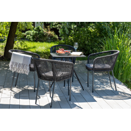 Стол Конте интерьерный из HPL 70x70см, цвет "серый гранит"