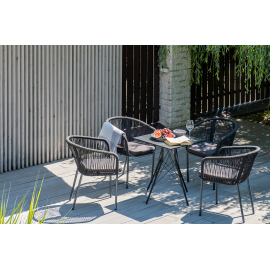 Стол Конте интерьерный из HPL 70x70см, цвет "серый гранит"