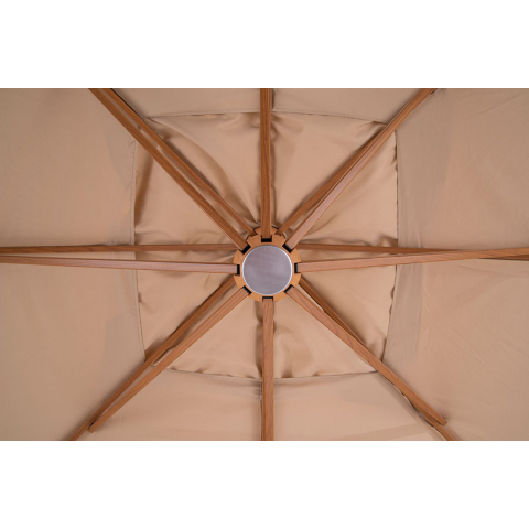"Корсика" зонт уличный 3х3м на боковой алюминиевой опоре, цвет под дерево