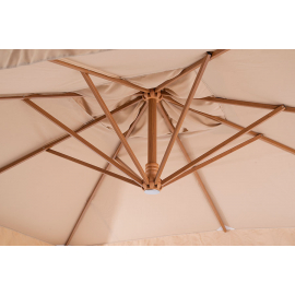 "Корсика" зонт уличный 3х3м на боковой алюминиевой опоре, цвет под дерево