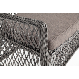 Диван Латте двухместный из искусственного ротанга, цвет графит