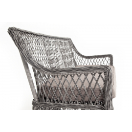 Диван Латте двухместный из искусственного ротанга, цвет графит