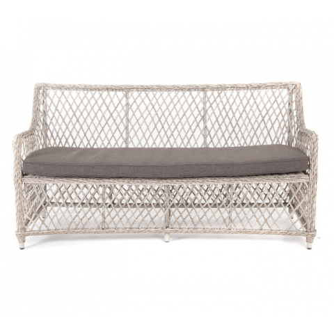 Диван Латте двухместный из искусственного ротанга, цвет бежевый