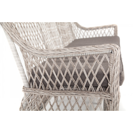 Диван Латте двухместный из искусственного ротанга, цвет бежевый