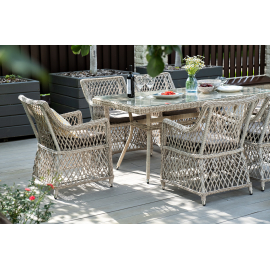 Обеденная группа Латте плетеная, цвет бежевый