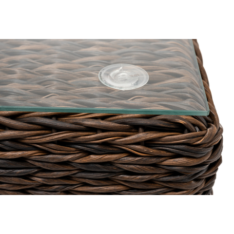 "Лунго" журнальный столик плетеный (гиацинт), цвет коричневый