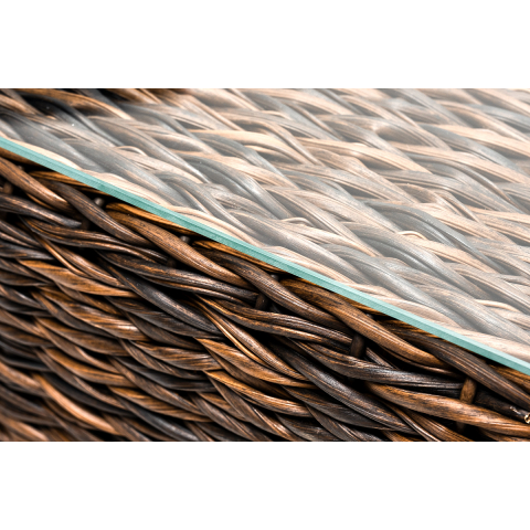 "Лунго" журнальный столик плетеный (гиацинт), цвет коричневый