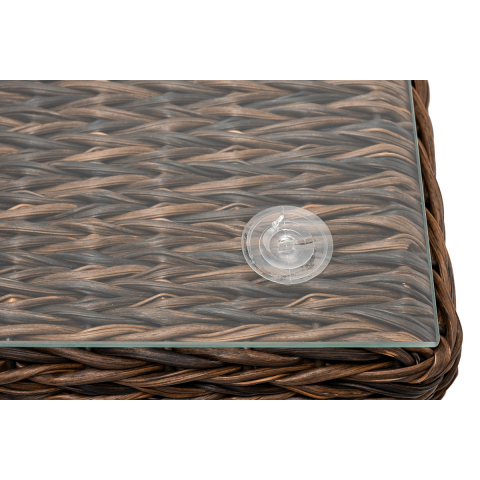 "Лунго" журнальный столик плетеный (гиацинт), цвет коричневый
