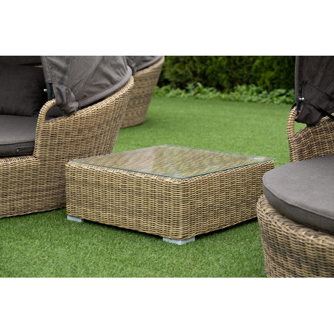 "Лунго" журнальный столик плетеный, цвет соломенный