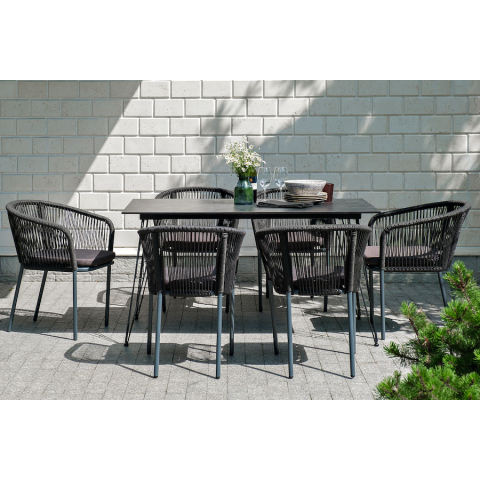 Обеденная группа Милан на 6 персон, цвет темный