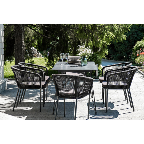 Обеденная группа Милан на 6 персон, цвет темный