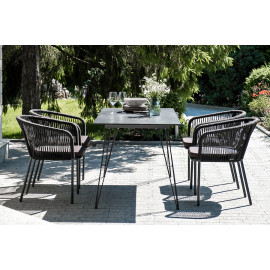 Обеденная группа Милан на 6 персон, цвет темный