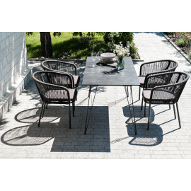 Обеденная группа Милан на 6 персон, цвет темный