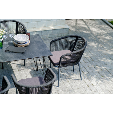 Обеденная группа Милан на 6 персон, цвет темный