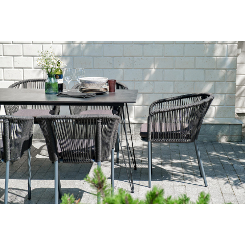 Обеденная группа Милан на 6 персон, цвет темный