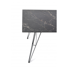 Стол Руссо обеденный из HPL 150х80см, цвет "черный мрамор"