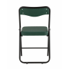 Складной стул Джонни экокожа зелёный каркас черный матовый