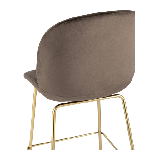 Стул барный Beetle со спинкой коричневый