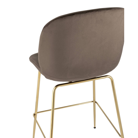 Стул полубарный Beetle со спинкой коричневый