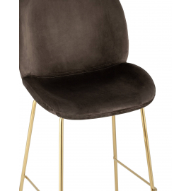 Стул барный Beetle со спинкой коричневый