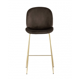 Стул барный Beetle со спинкой коричневый
