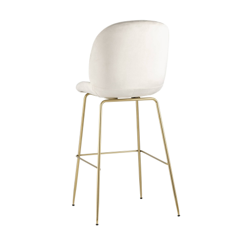 Стул барный Beetle со спинкой бежевый