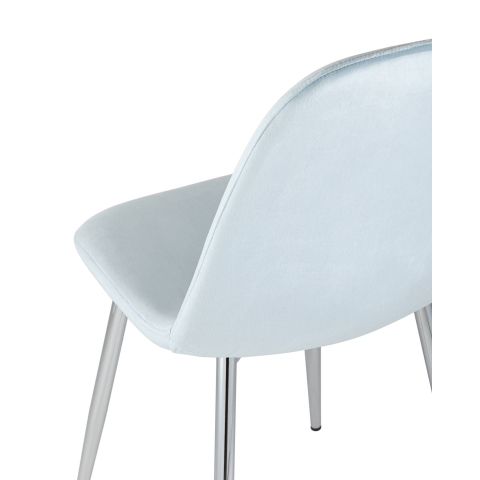 Стул Валенсия велюр пыльно-голубой хромированные ножки