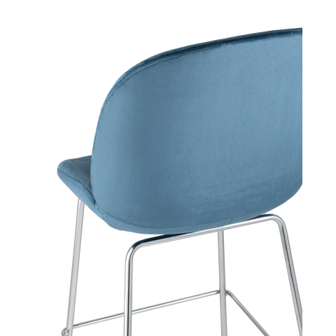 Стул барный Beetle со спинкой маренго хромированные ножки