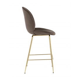 Стул полубарный Beetle со спинкой коричневый