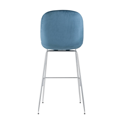 Стул барный Beetle со спинкой маренго хромированные ножки