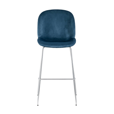 Стул барный Beetle со спинкой маренго хромированные ножки