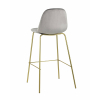 Стул барный Валенсия велюр серый золотые ножки