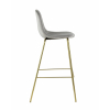 Стул барный Валенсия велюр серый золотые ножки