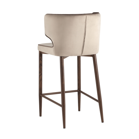 Стул полубарный Beetle со спинкой коричневый