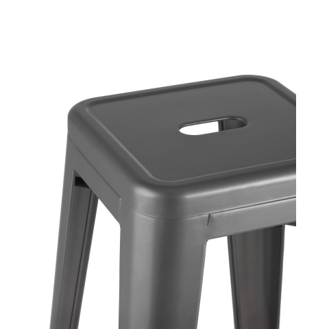 Стул барный TOLIX серебристый матовый