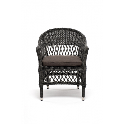 Плетеный стул Сицилия из искусственного ротанга, цвет графит