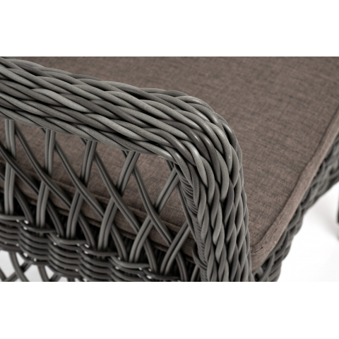 Плетеный стул Сицилия из искусственного ротанга, цвет графит